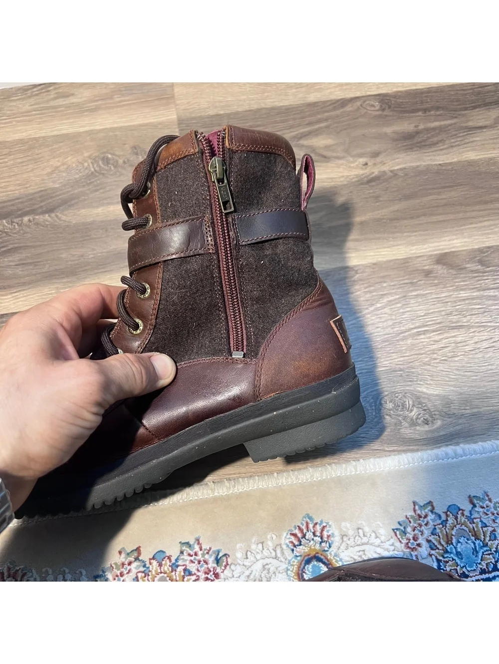 UGG Brown Shearling Ankle Boots Women's Size 7.5